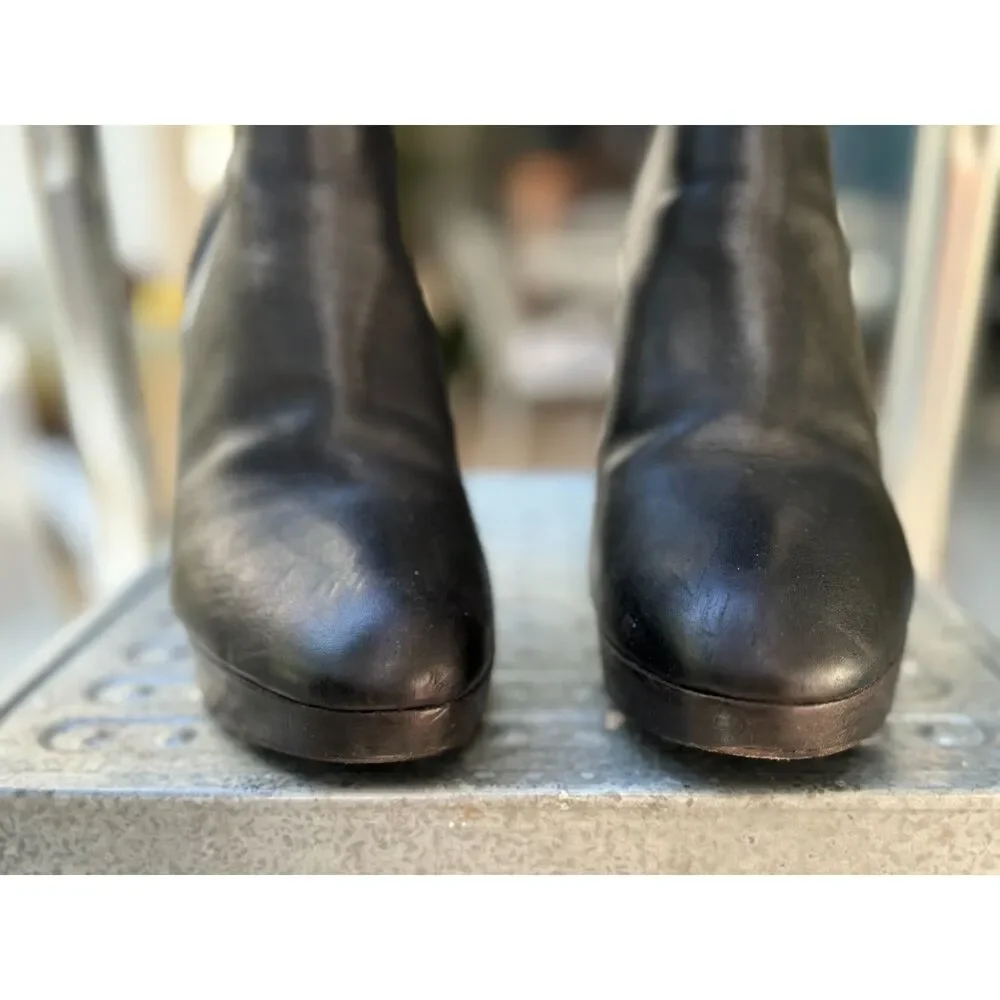 L'Autre Chose NY Look Black Leather Over The Knee Tall Boots SZ EU 38 = US 7.5/8 - Picture 3 of 14